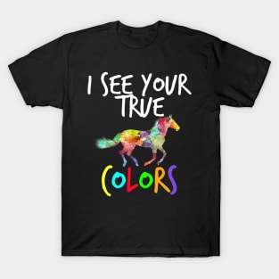 Autism Awareness Horse T-shirt - I See Your True Colors T-Shirt